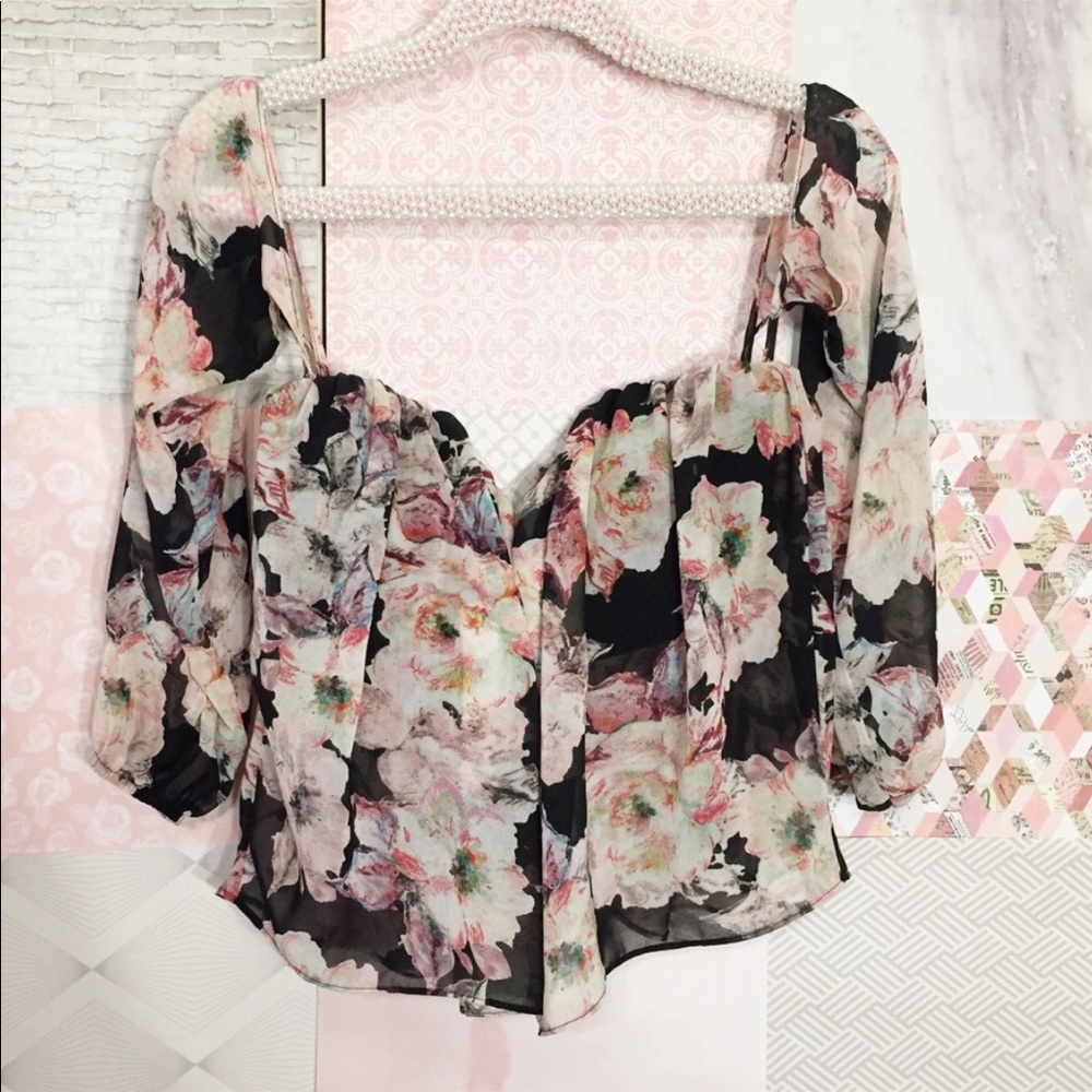 Floral boho bustier top🌸🌷